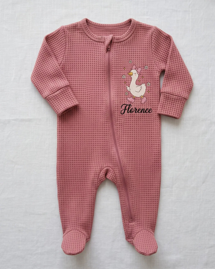 Gerippte Babykleidung mit individuellem Foto - Weich &amp; Skizzenhaft