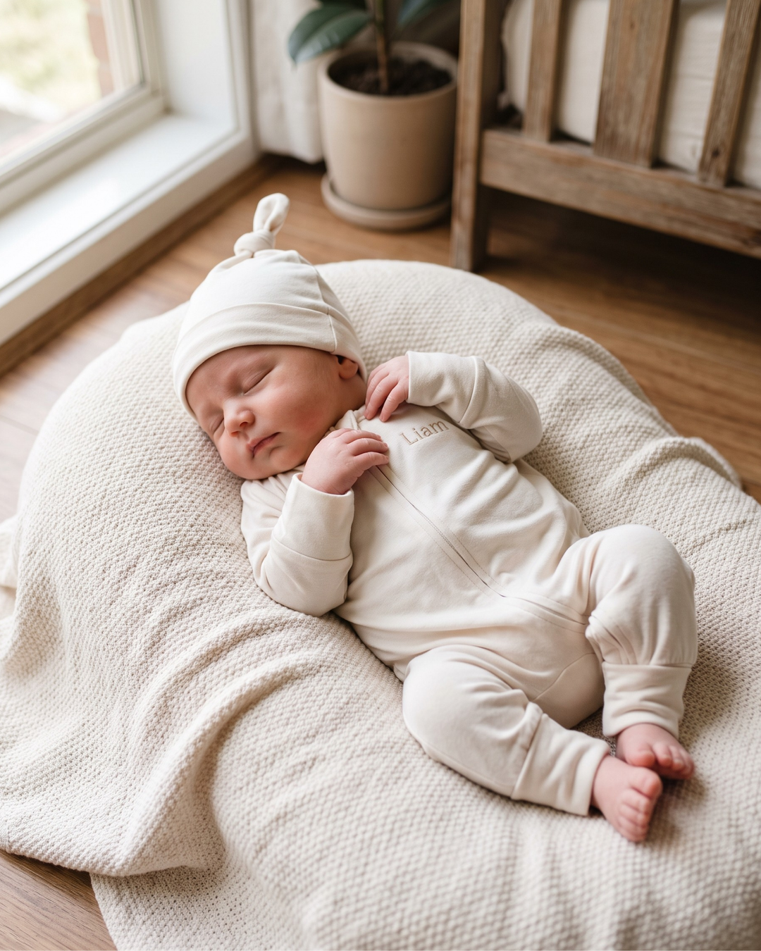 Gerippte Babykleidung mit individuellem Foto - Weich &amp; Skizzenhaft