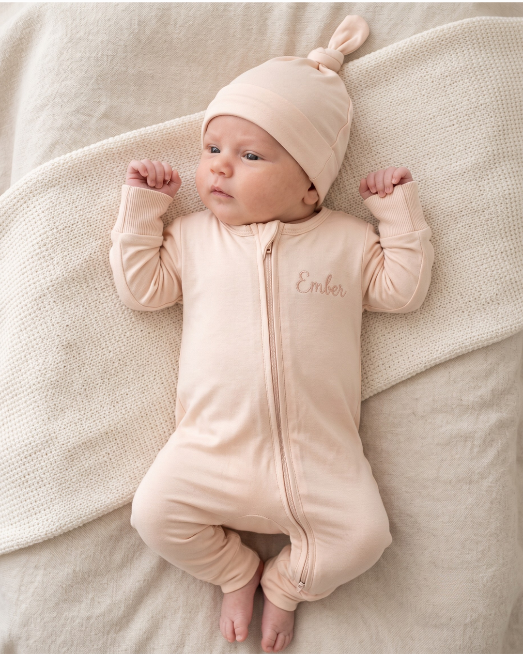 Gerippte Babykleidung mit individuellem Foto - Weich &amp; Skizzenhaft