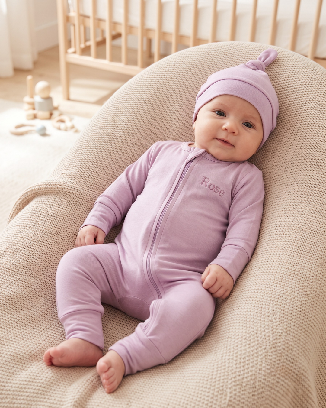 Gerippte Babykleidung mit individuellem Foto - Weich &amp; Skizzenhaft