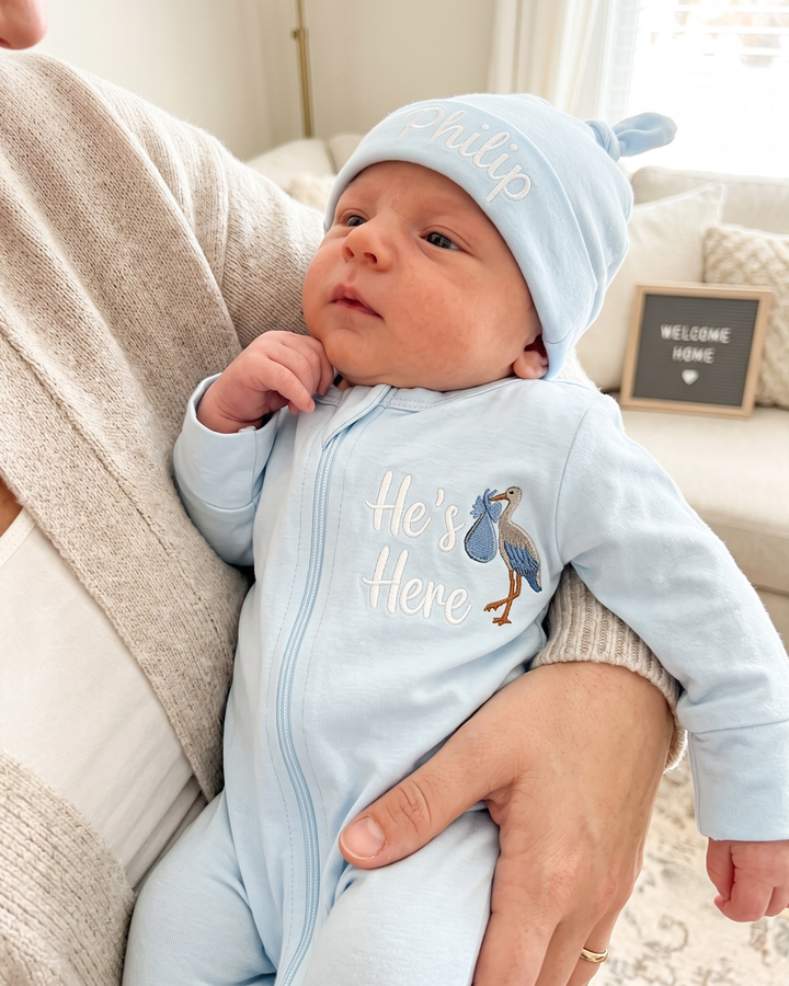Gerippte Babykleidung mit individuellem Foto - Weich &amp; Skizzenhaft
