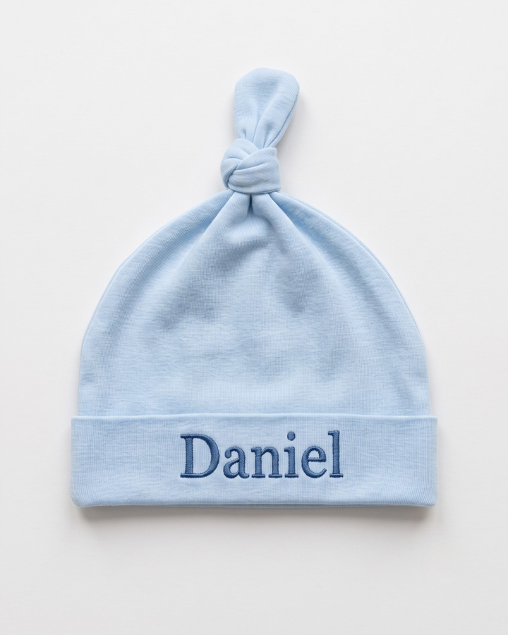 Custom Name Teddy Balloon Embroidered Bamboo Hat