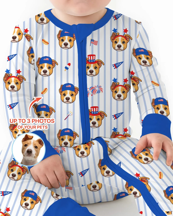 Gerippte Babykleidung mit individuellem Foto - Weich &amp; Skizzenhaft