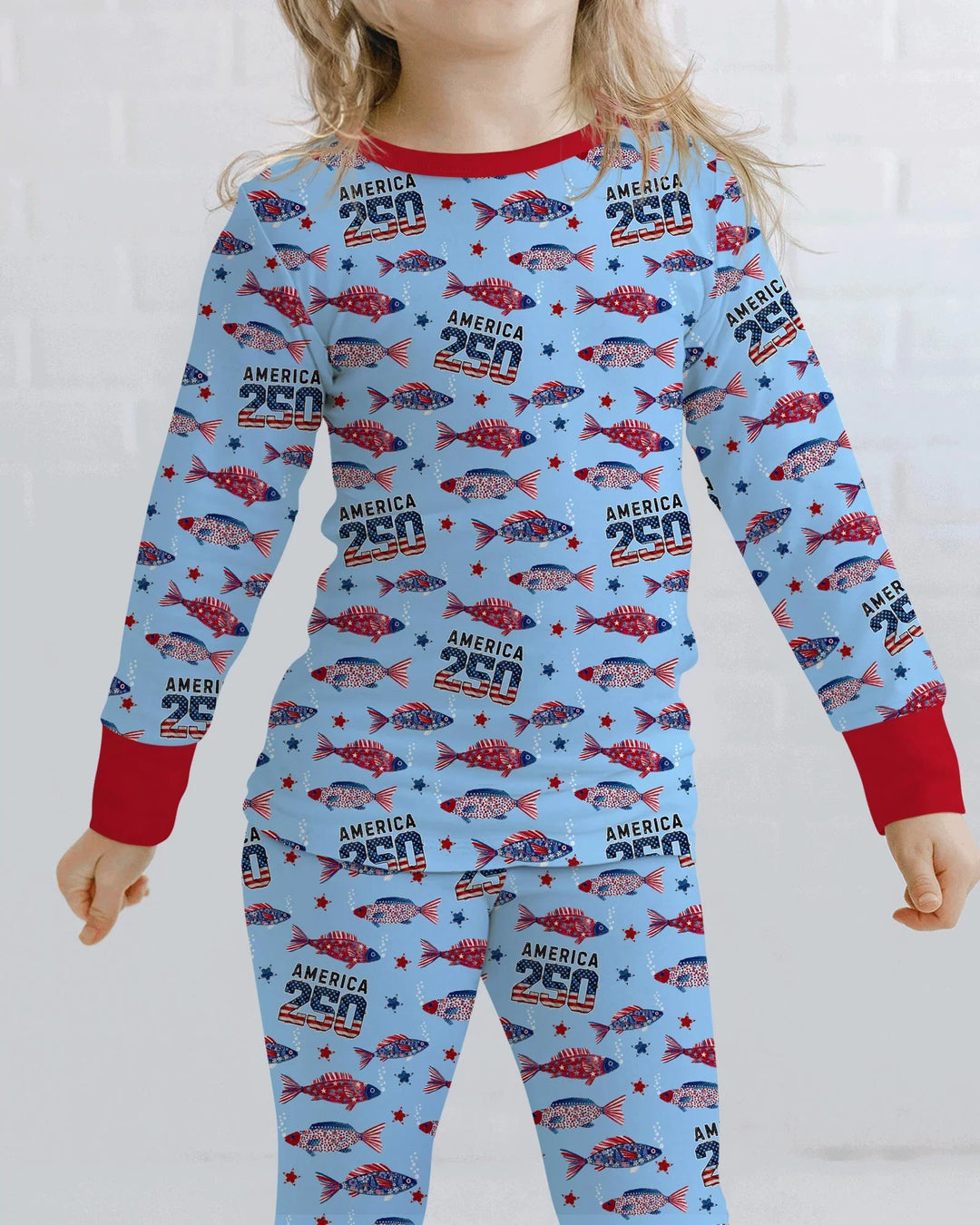 Zweiteiliges Langarm-Pyjama-Set mit Sommerfrüchten