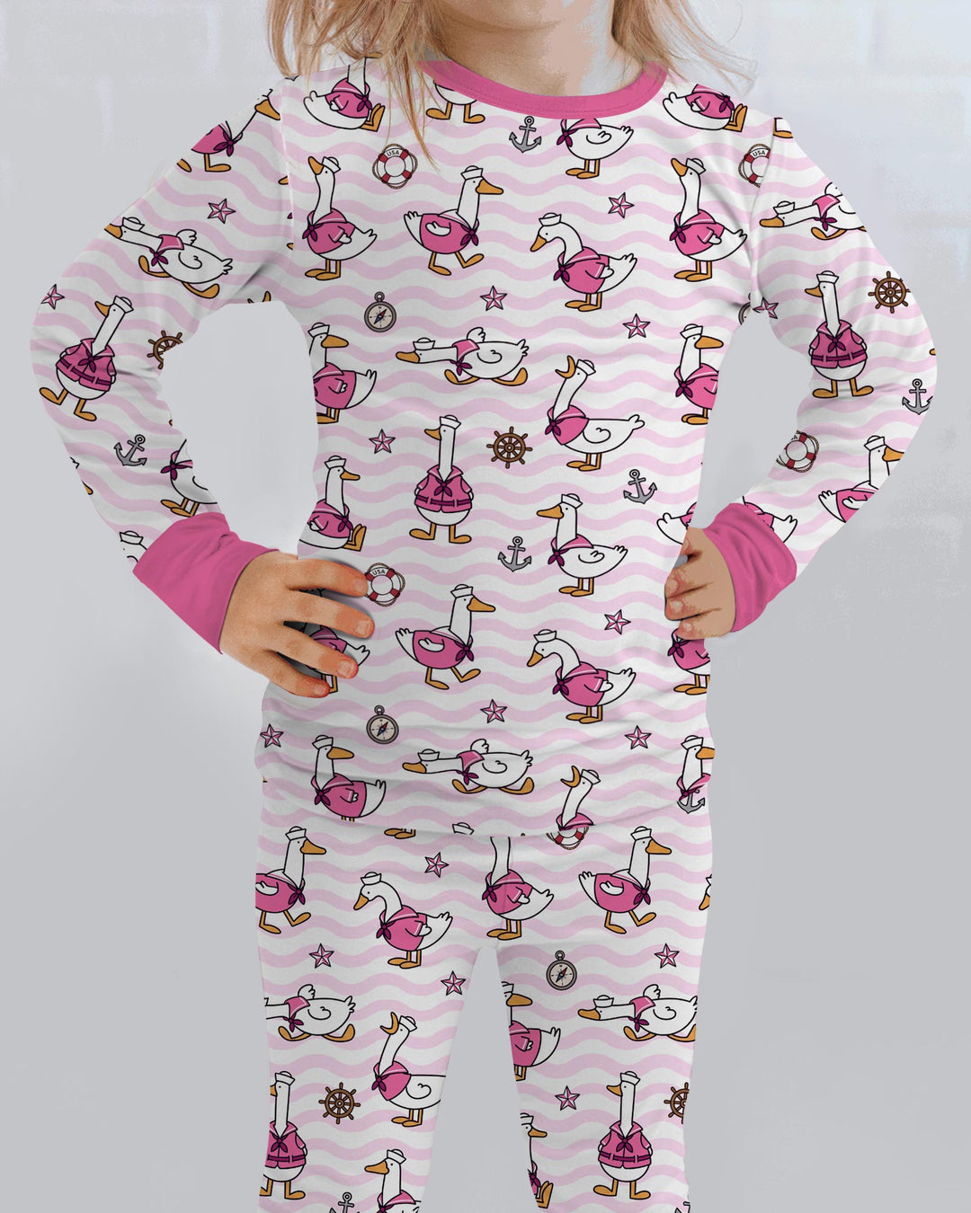 Zweiteiliges Langarm-Pyjama-Set mit Sommerfrüchten