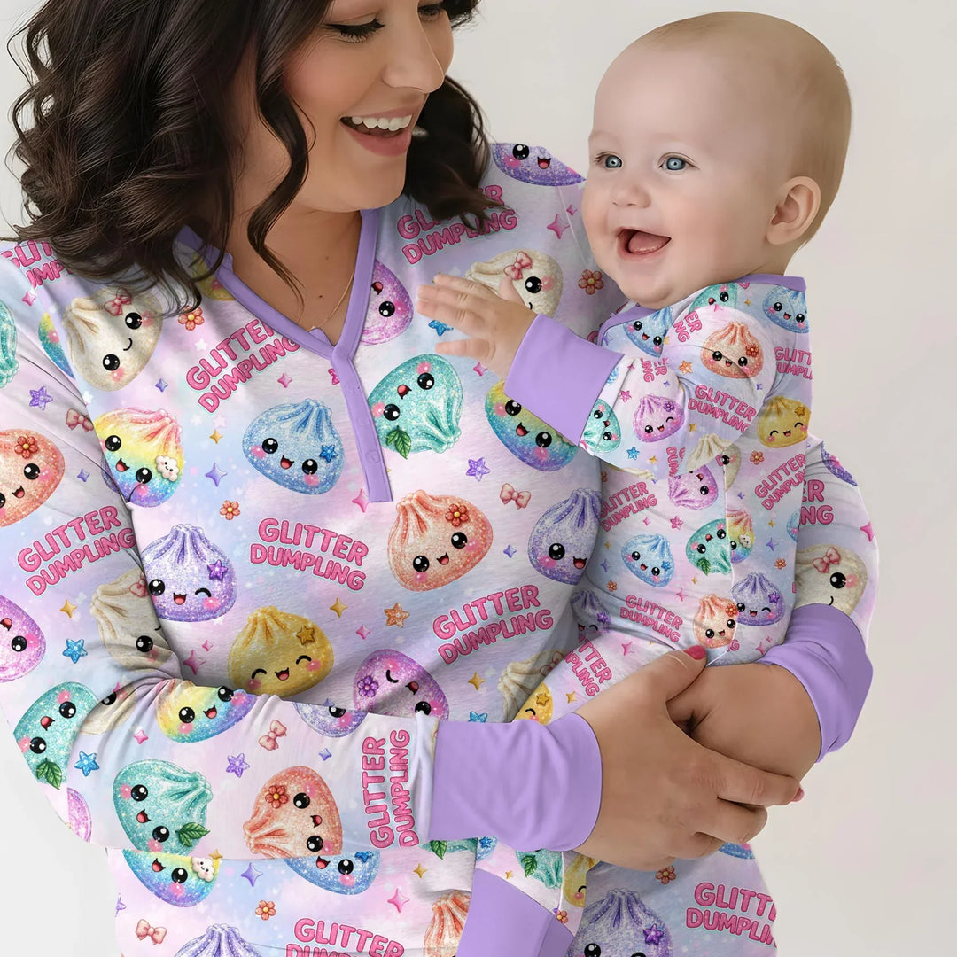 Glitter Dumpling Bamboo Women Pajama Set