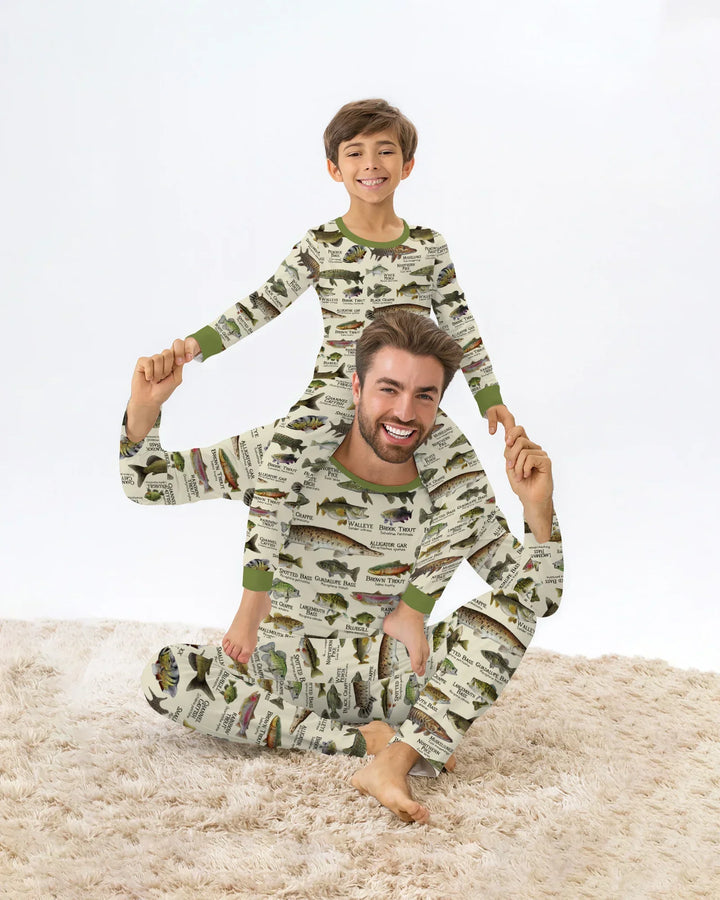 Fish Of America Bamboo Two Piece Short Sleeve Pajama Set