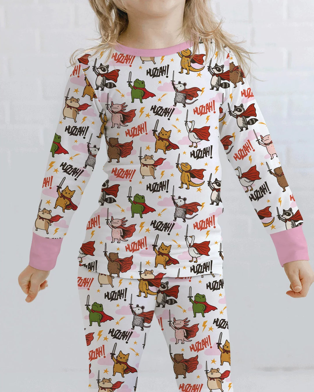 Zweiteiliges Langarm-Pyjama-Set mit Sommerfrüchten