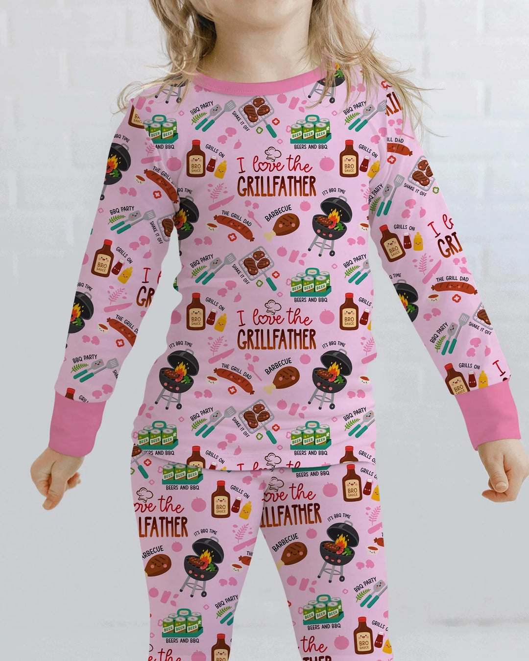 Zweiteiliges Langarm-Pyjama-Set mit Sommerfrüchten