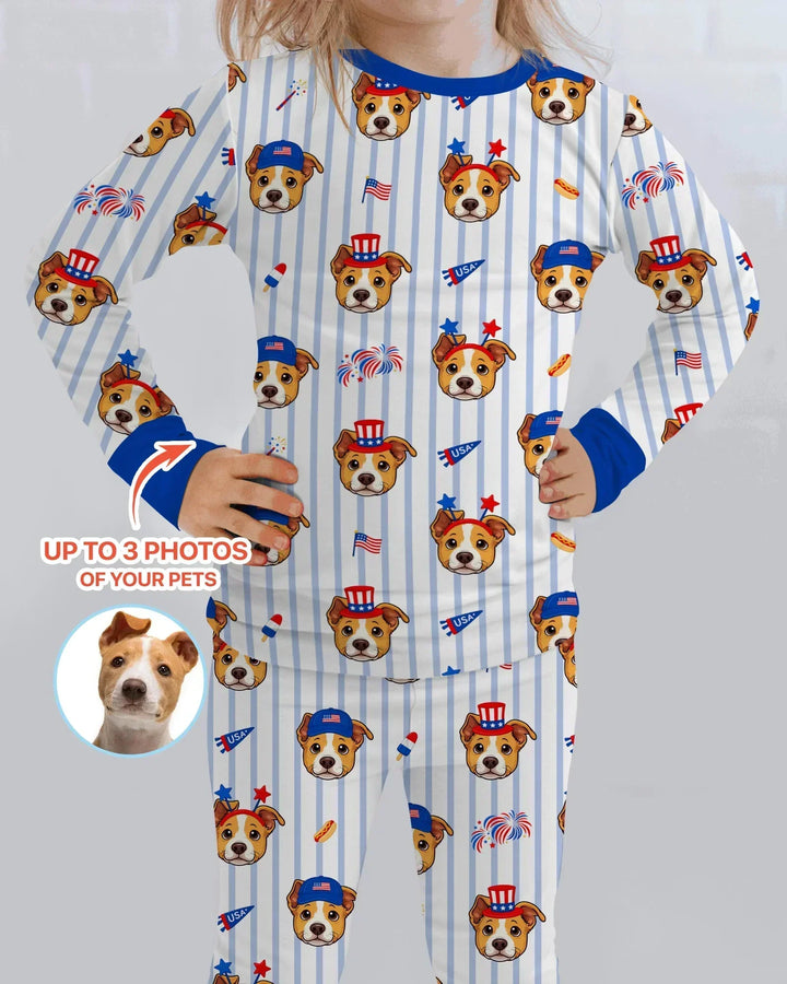 Zweiteiliges Langarm-Pyjama-Set mit Sommerfrüchten
