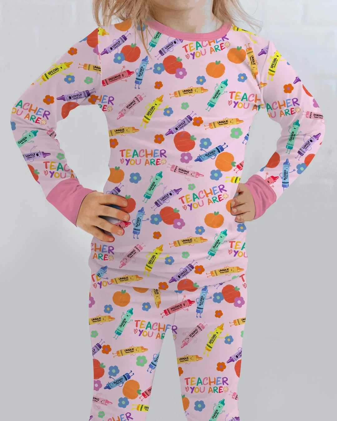 Zweiteiliges Langarm-Pyjama-Set mit Sommerfrüchten