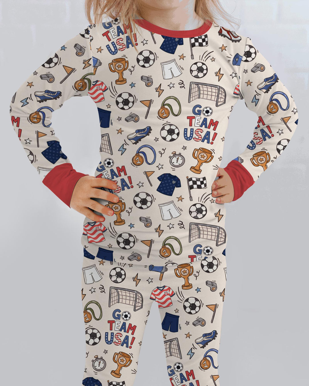 Zweiteiliges Langarm-Pyjama-Set mit Sommerfrüchten