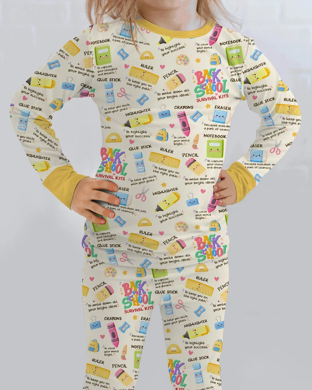 Zweiteiliges Langarm-Pyjama-Set mit Sommerfrüchten