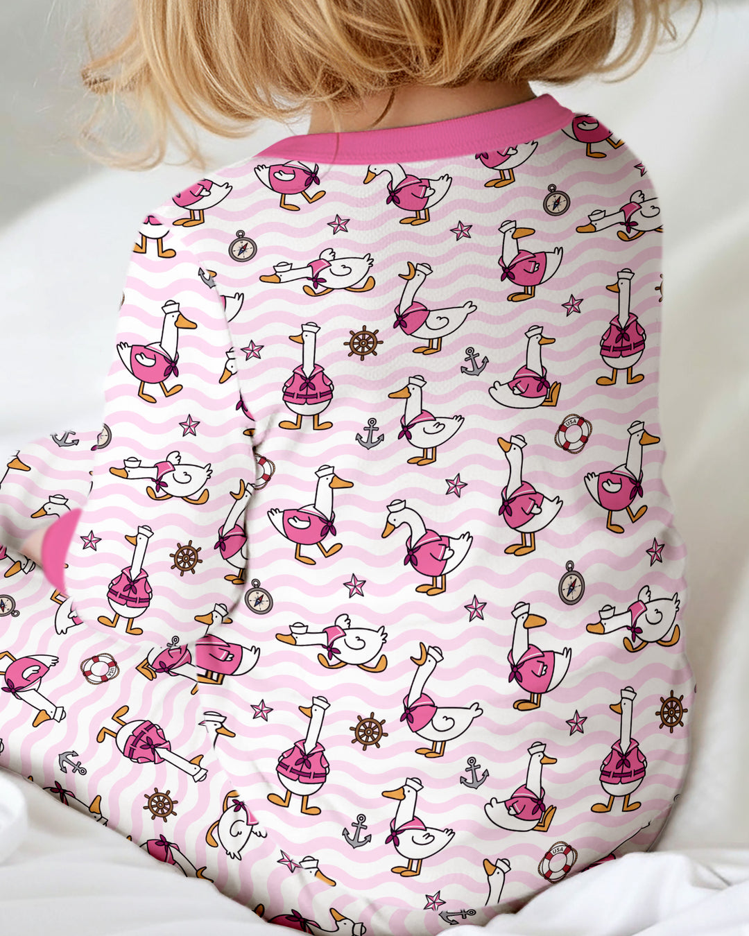 Zweiteiliges Langarm-Pyjama-Set mit Sommerfrüchten