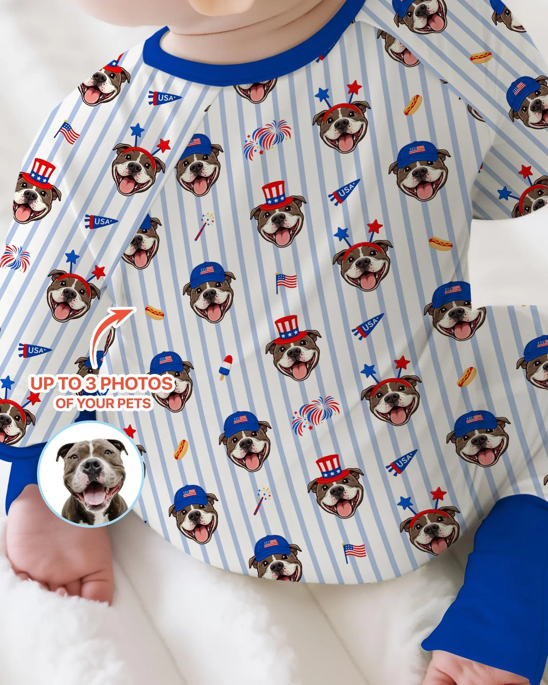 Gerippte Babykleidung mit individuellem Foto - Weich &amp; Skizzenhaft
