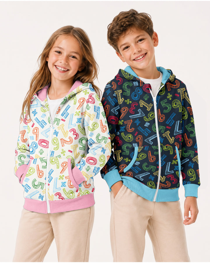 Math Doodles Bamboo Zip Hoodie