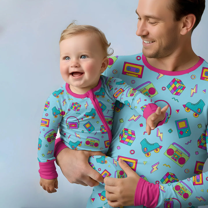 80s Retro Neon Bamboo Convertible Zippy