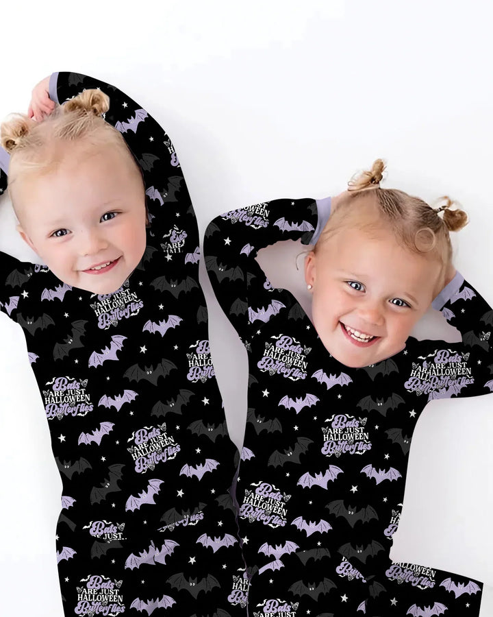 Halloween Butterflies Bamboo Two Piece Long Sleeve Pajama Set