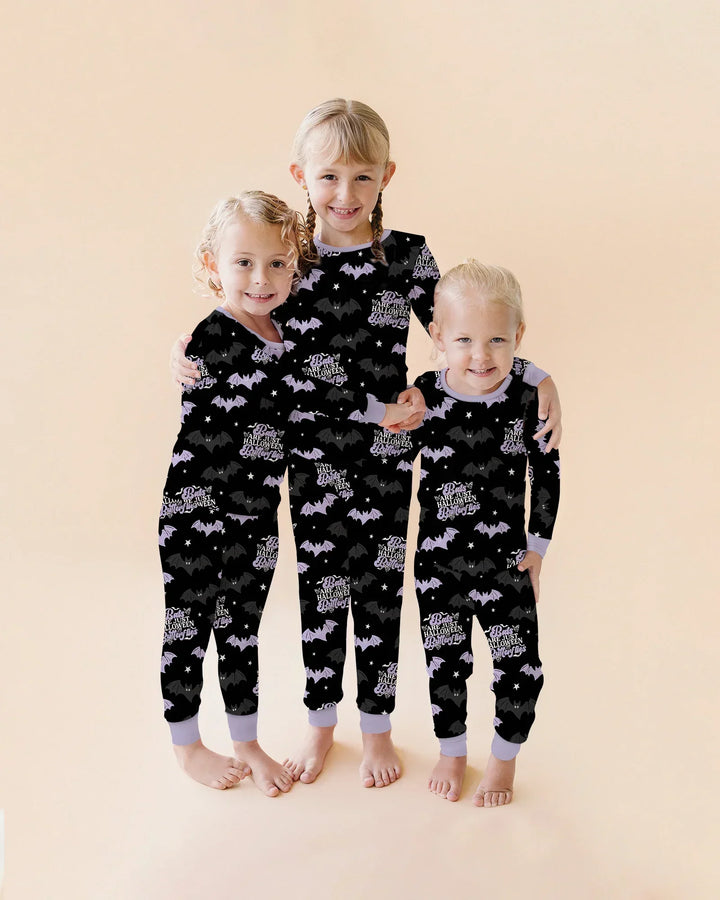 Halloween Butterflies Bamboo Two Piece Long Sleeve Pajama Set