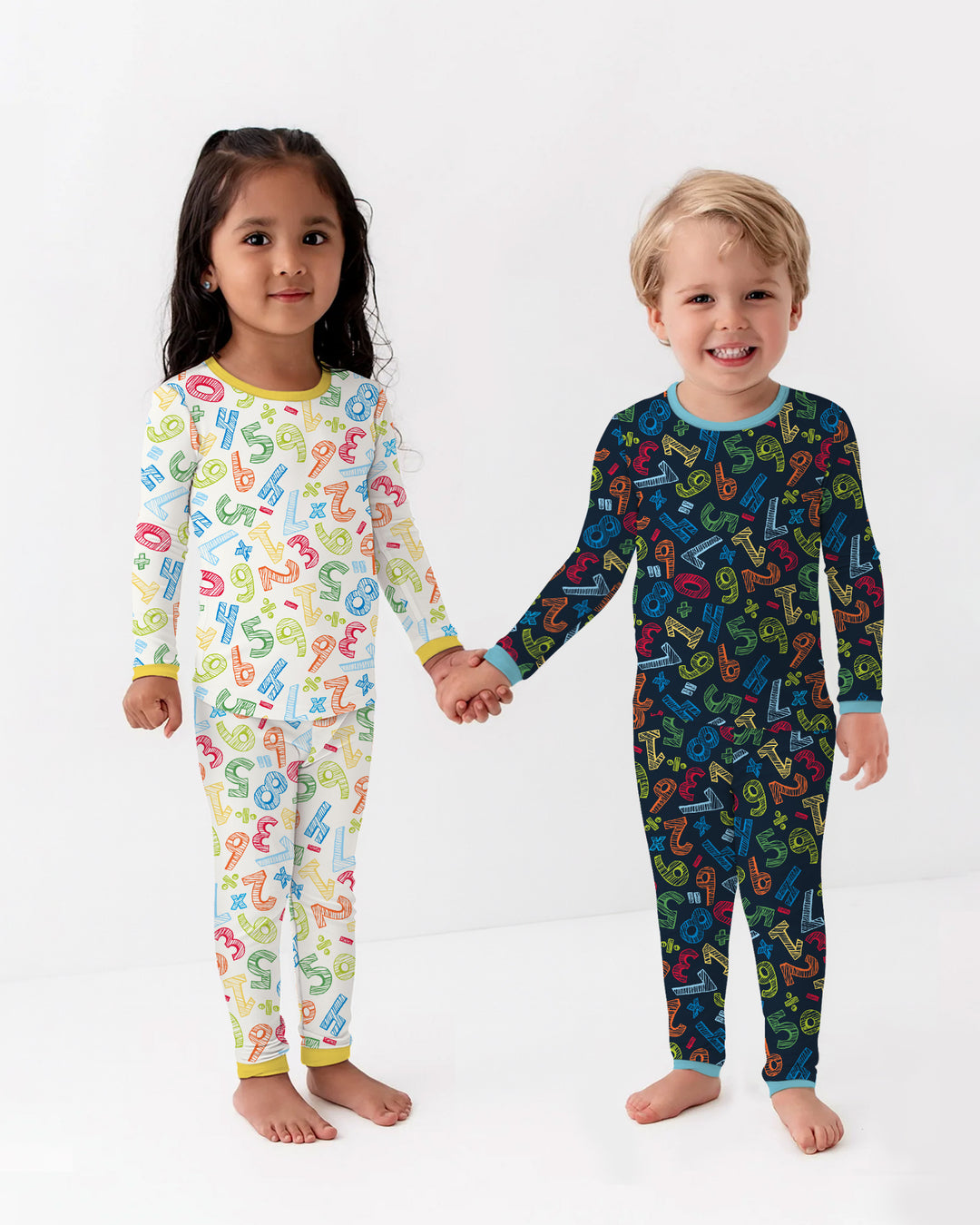 Zweiteiliges Langarm-Pyjama-Set mit Sommerfrüchten