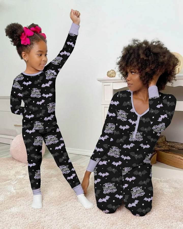Halloween Butterflies Bamboo Two Piece Long Sleeve Pajama Set