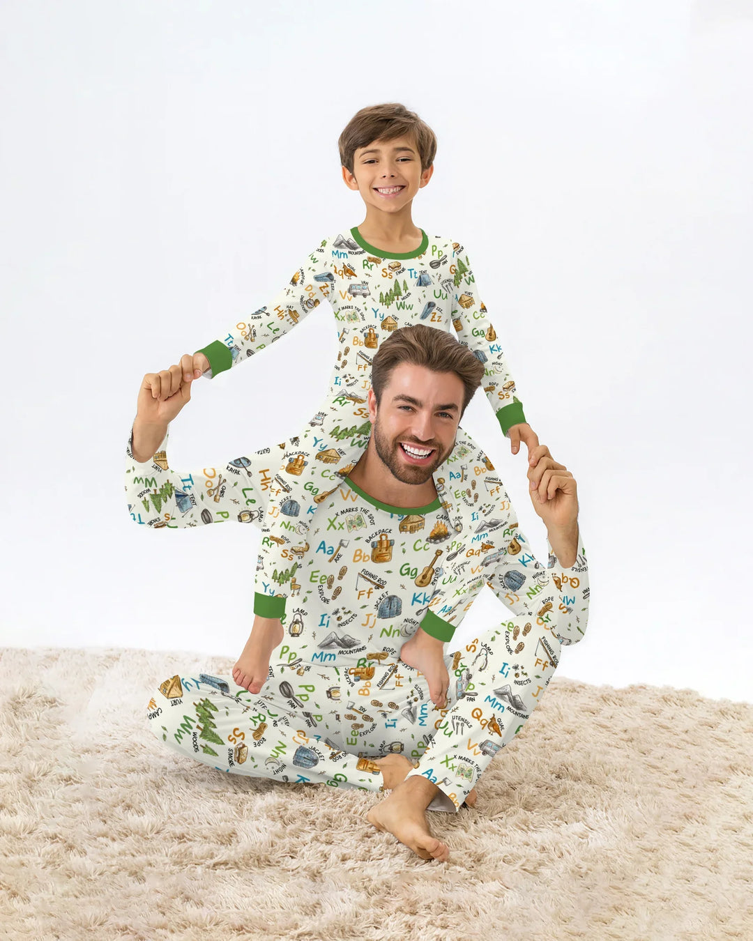 Adventure Alphabet ABCs Summer Camp Bamboo Men's Pajama Set
