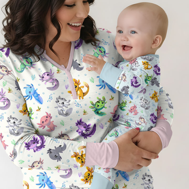 I Love You Axolotl Bamboo Women Pajama Set