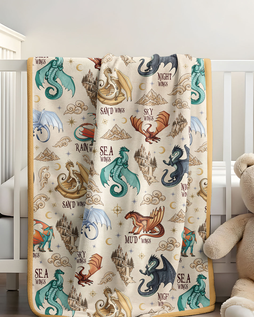 Elemental Dragons Bamboo Blanket