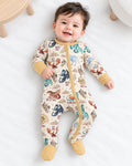 Elemental Dragons Bamboo Zippered Footie Romper