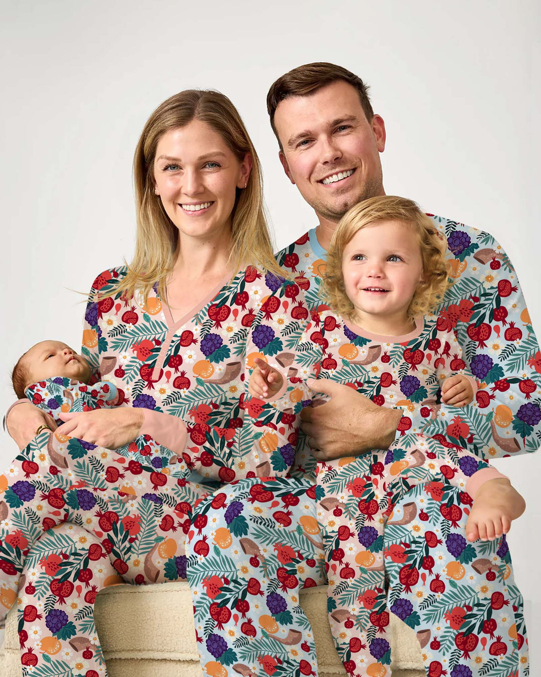 Pomegranate Blessings Night Family Matching Bamboo Men's Pajama Set
