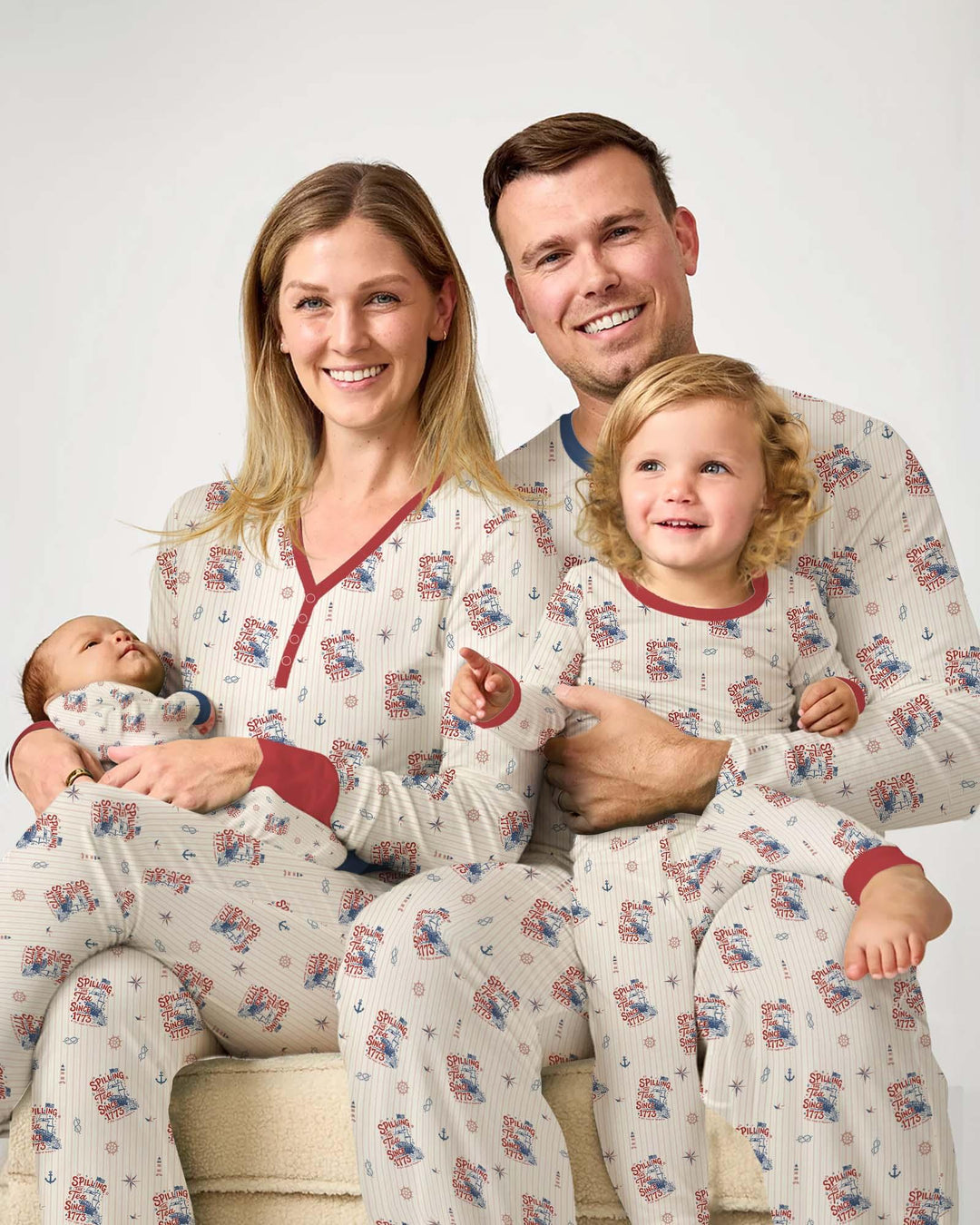 Spilling The Tea Since 1773 Family Matching Bamboo Convertible Zippy