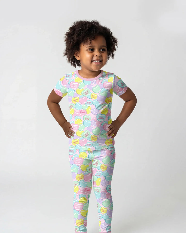 Zweiteiliges, kurzärmliges Pyjama-Set mit Marienkäfern