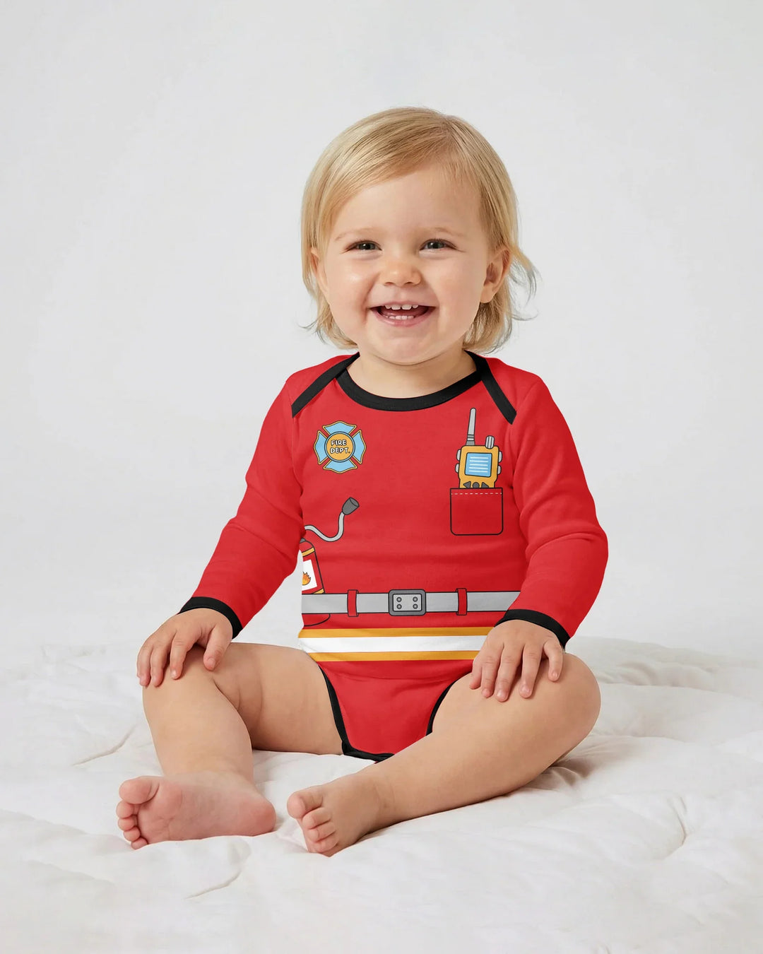Gerippte Babykleidung mit individuellem Foto - Weich &amp; Skizzenhaft