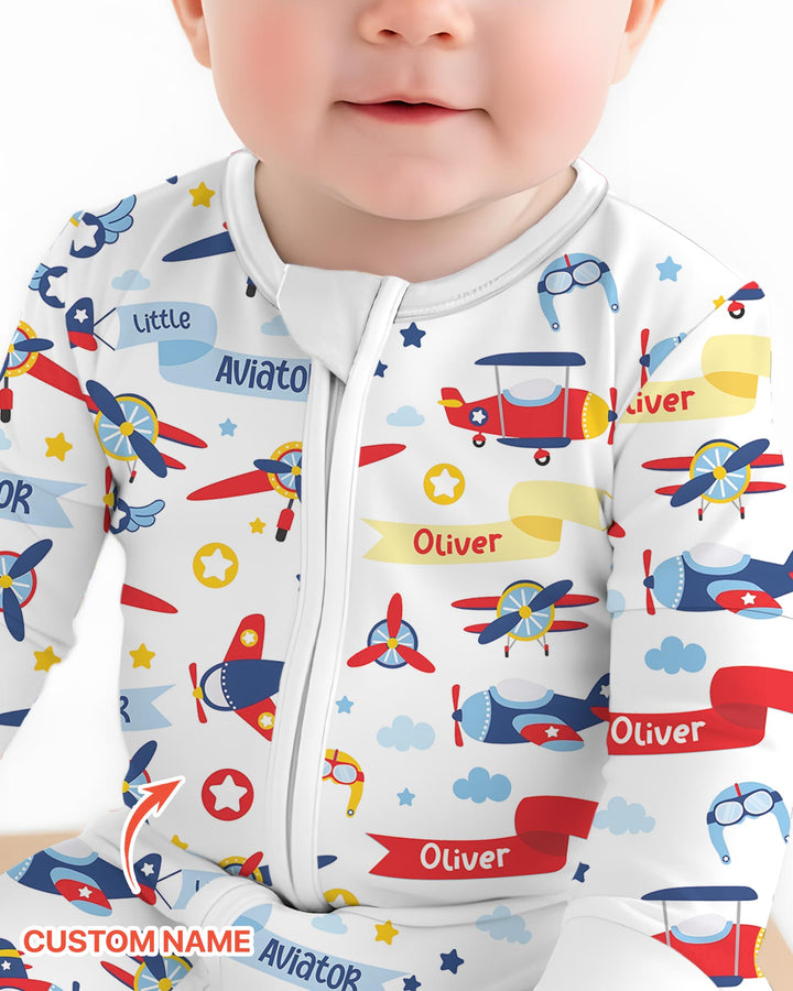 Our Little Aviator Custom Name Bamboo Convertible Zippy