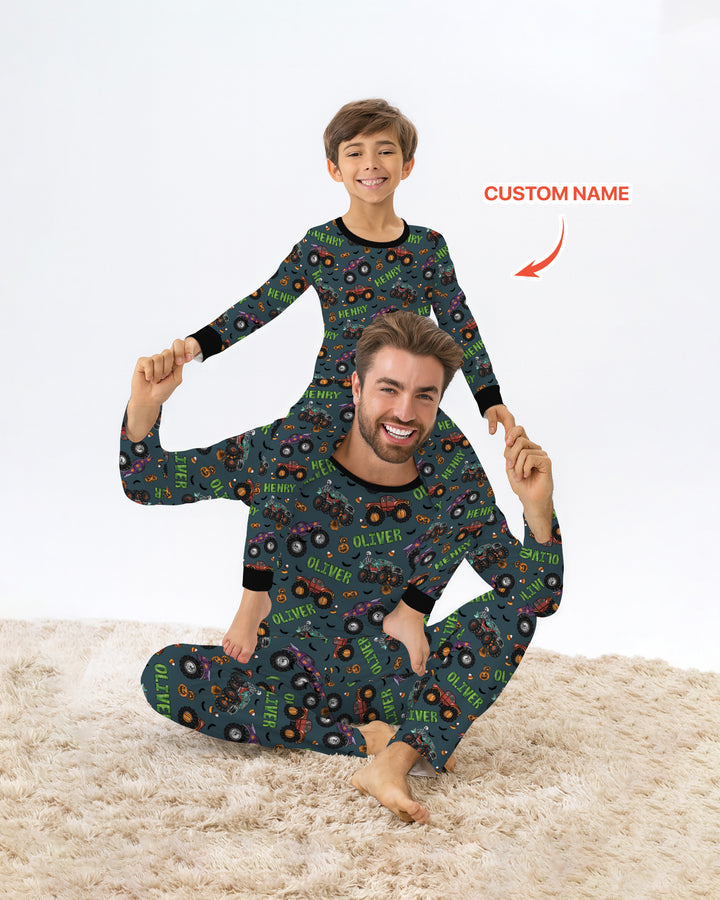 Zweiteiliges Langarm-Pyjama-Set mit Sommerfrüchten