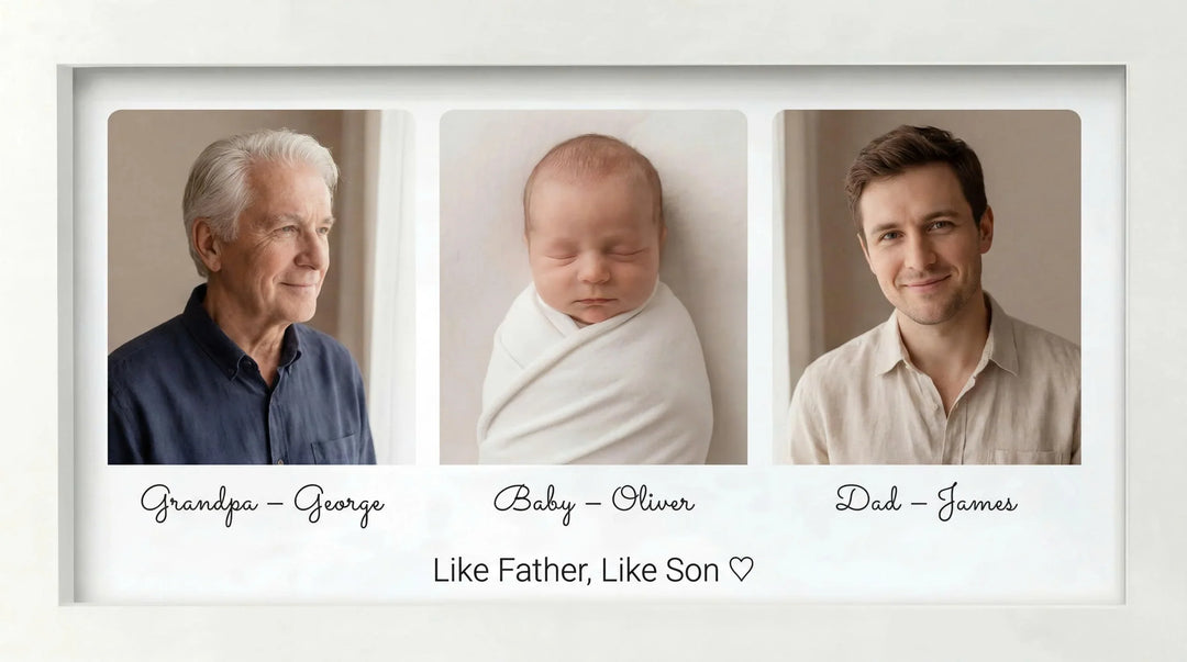 Grandpa, Dad & Baby Memory Picture Frame