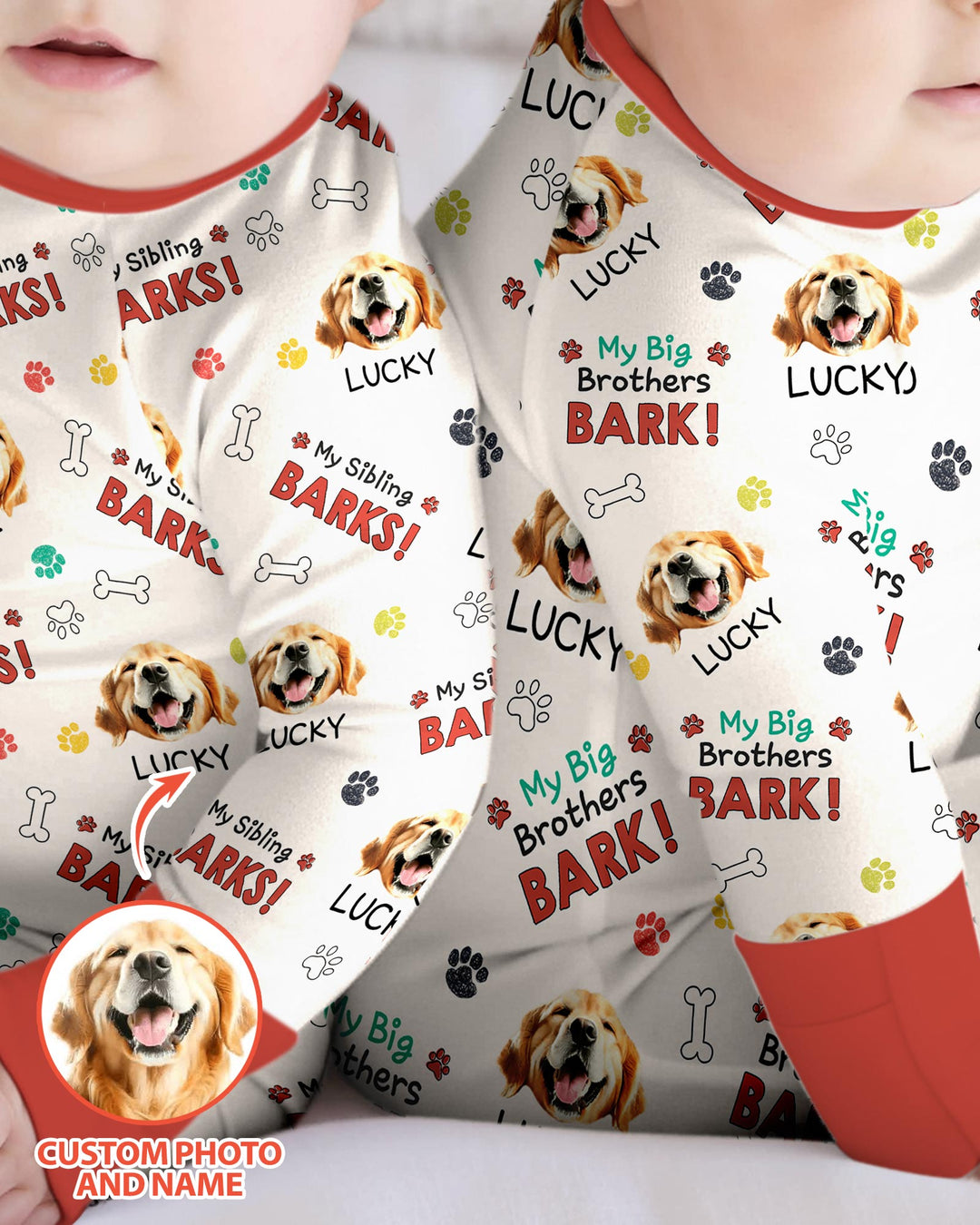 Raised With Paws - Custom Pet Photo And Name Bamboo Convertible Zippy