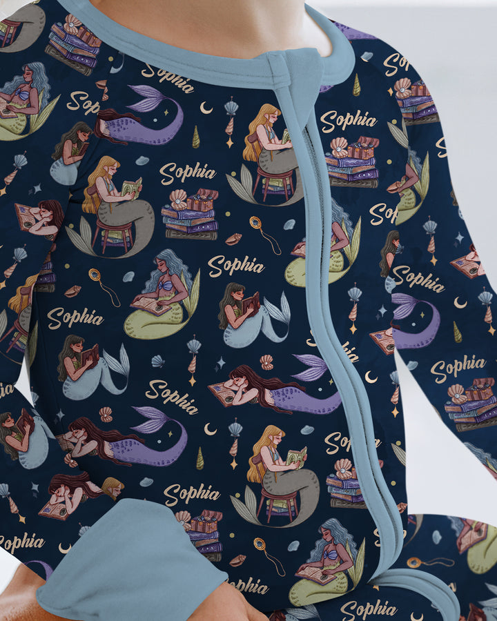 Mermaid Reads Bamboo Convertible Zippy
