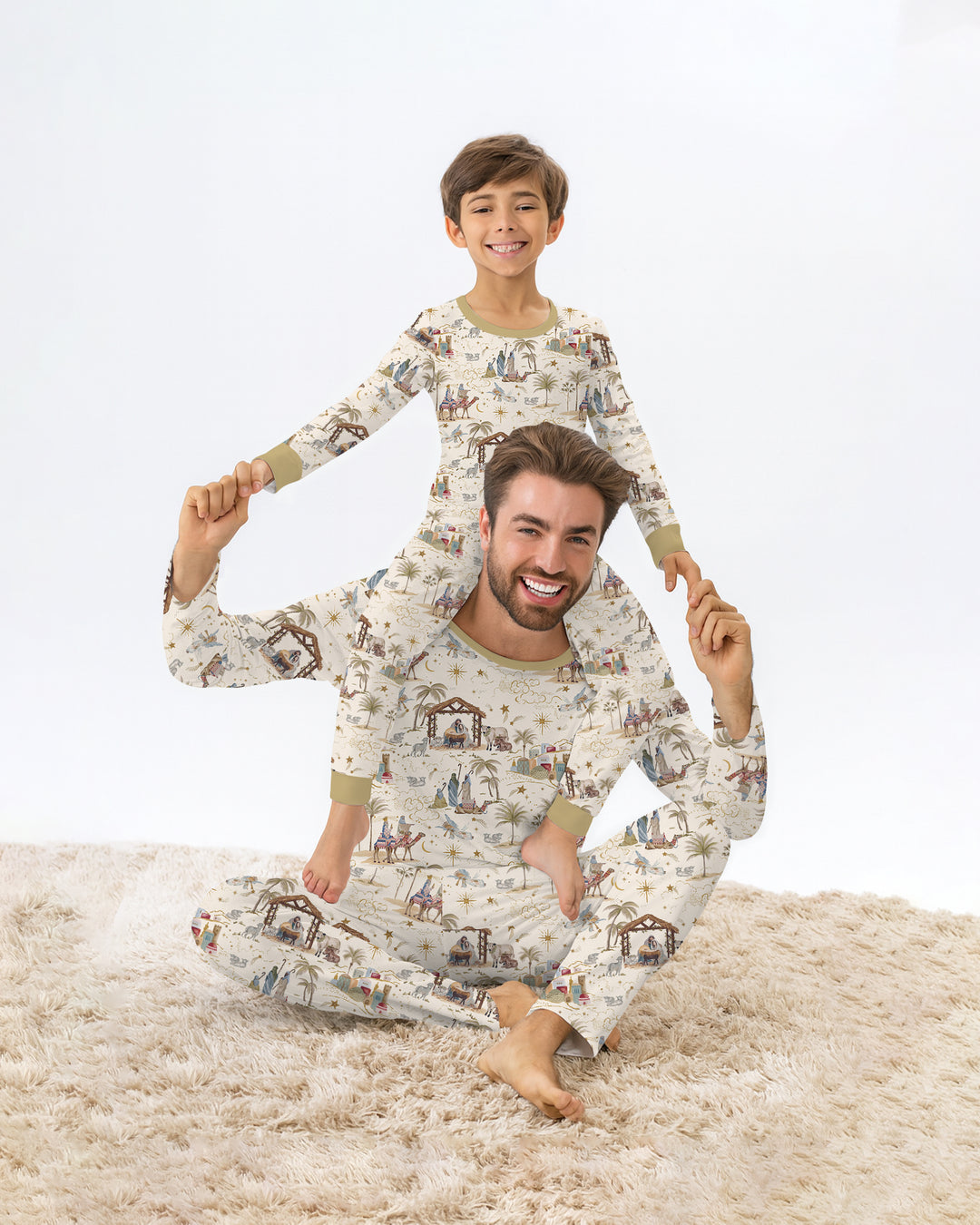 Silent Night Nativity Bamboo Women Pajama Set