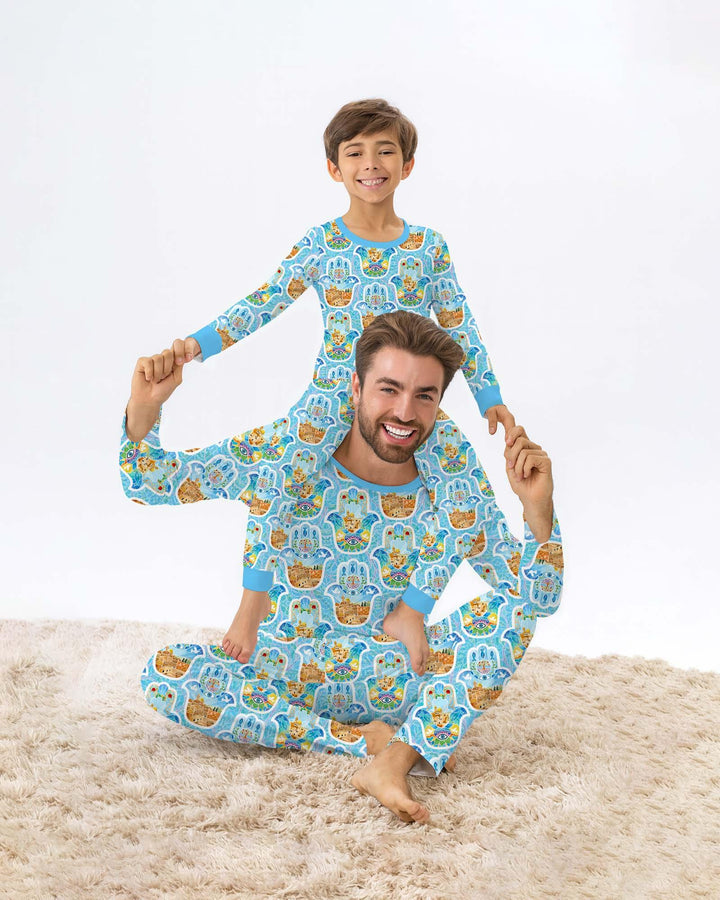Hamsa Hand Bamboo Men's Pajama Set