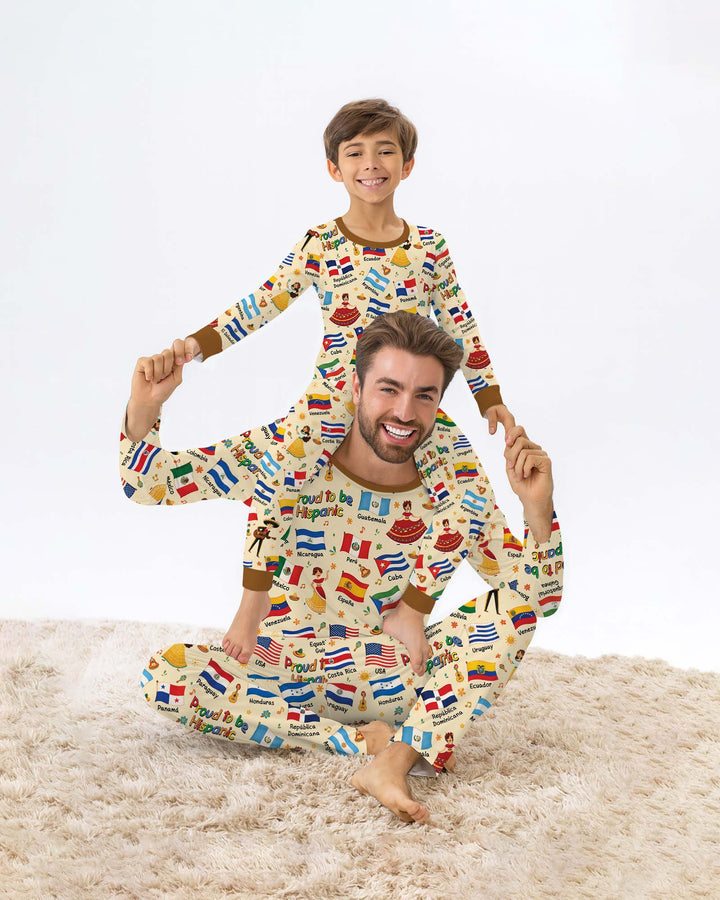 Proud To Be Hispanic Bamboo Two Piece Long Sleeve Pajama Set