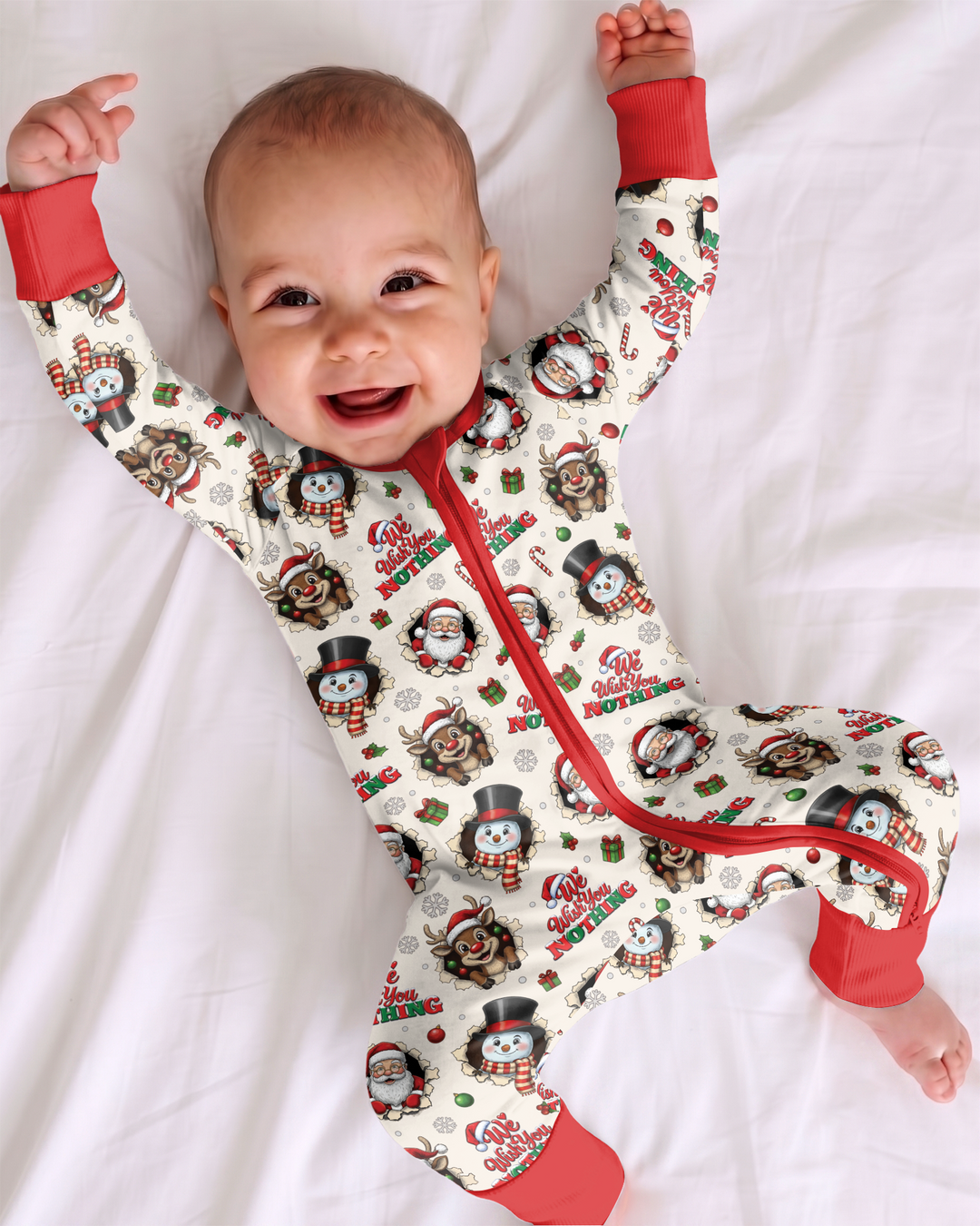 Funny Butt Christmas Squad Bamboo Convertible Zippy