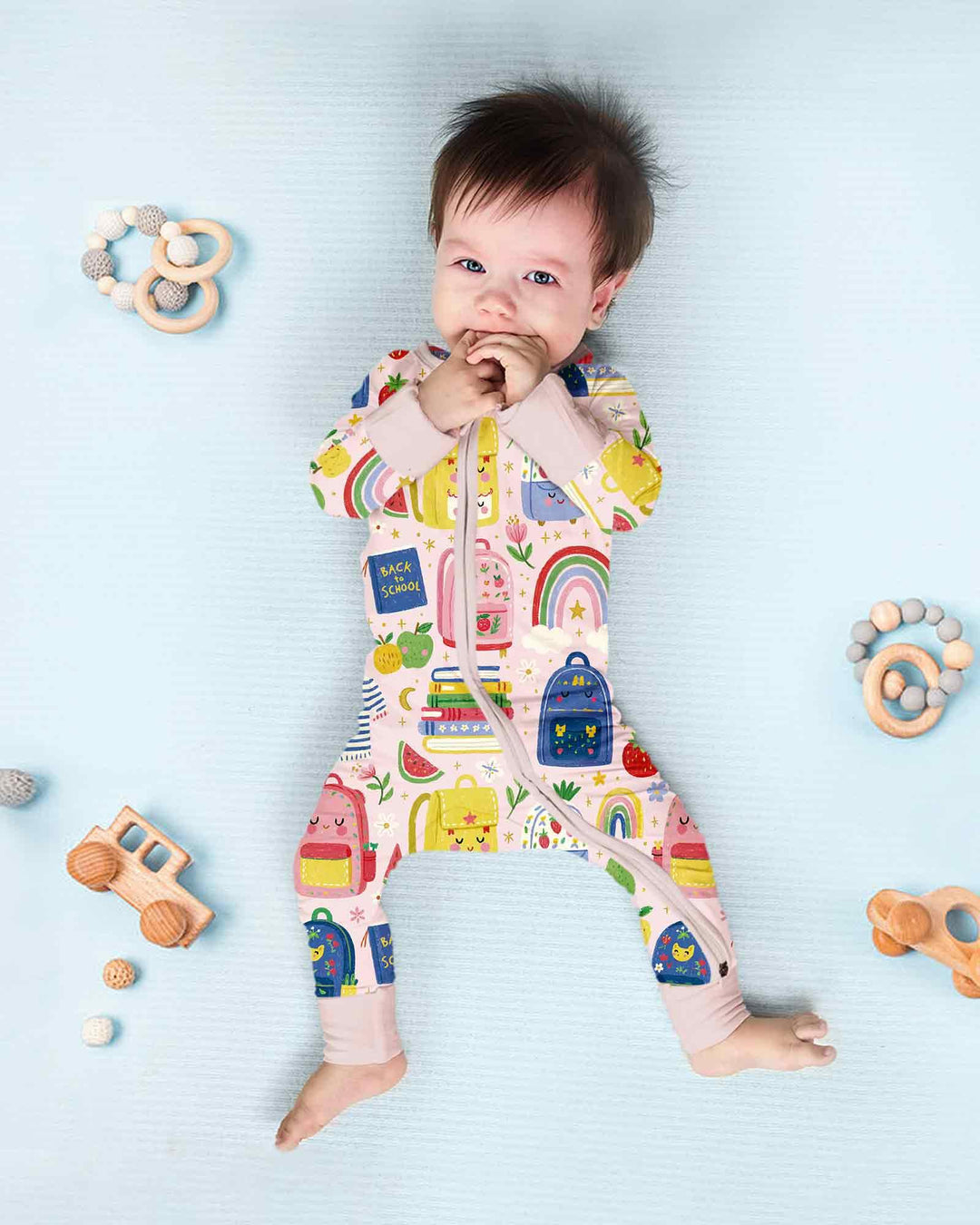 Gerippte Babykleidung mit individuellem Foto - Weich &amp; Skizzenhaft
