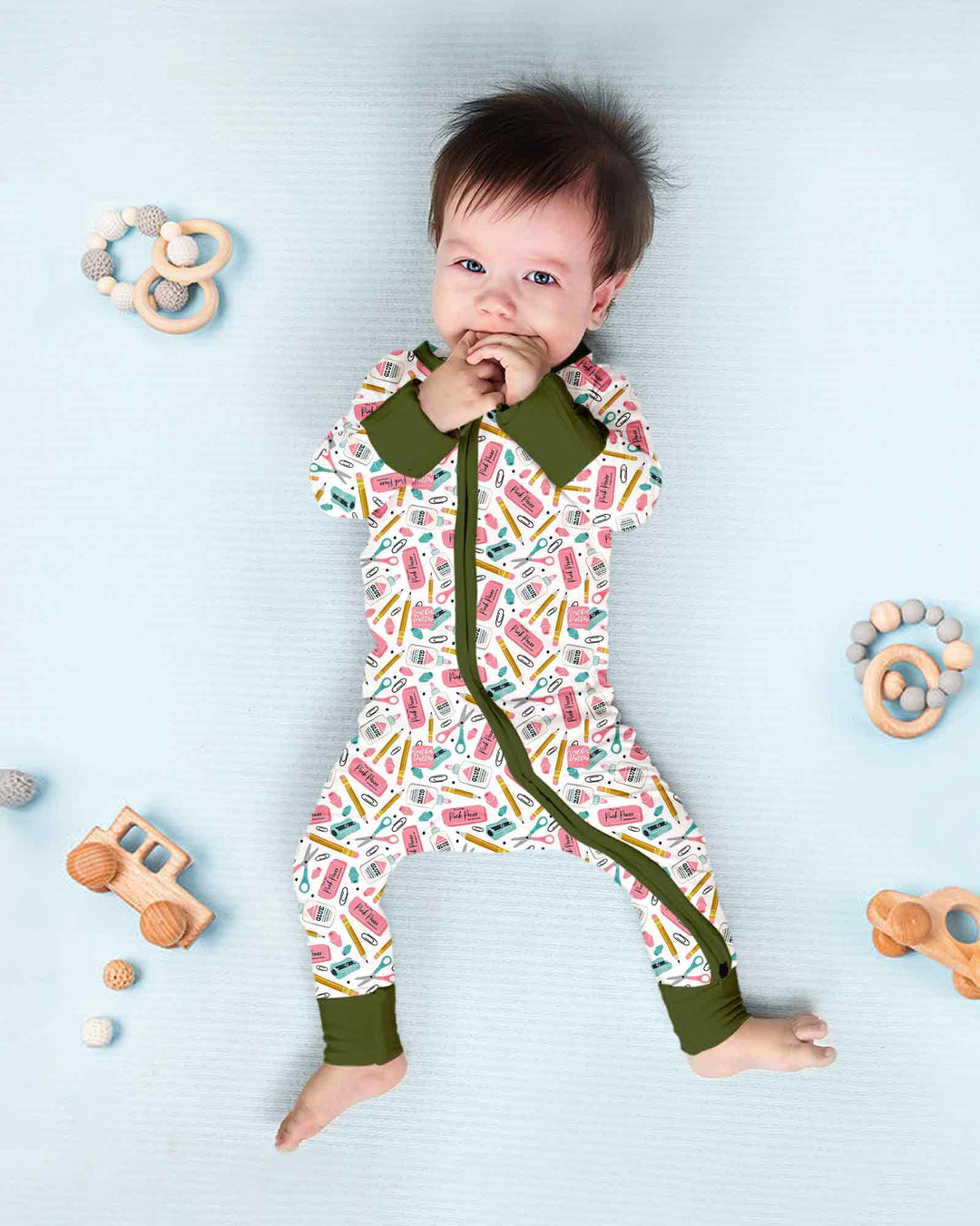 Gerippte Babykleidung mit individuellem Foto - Weich &amp; Skizzenhaft
