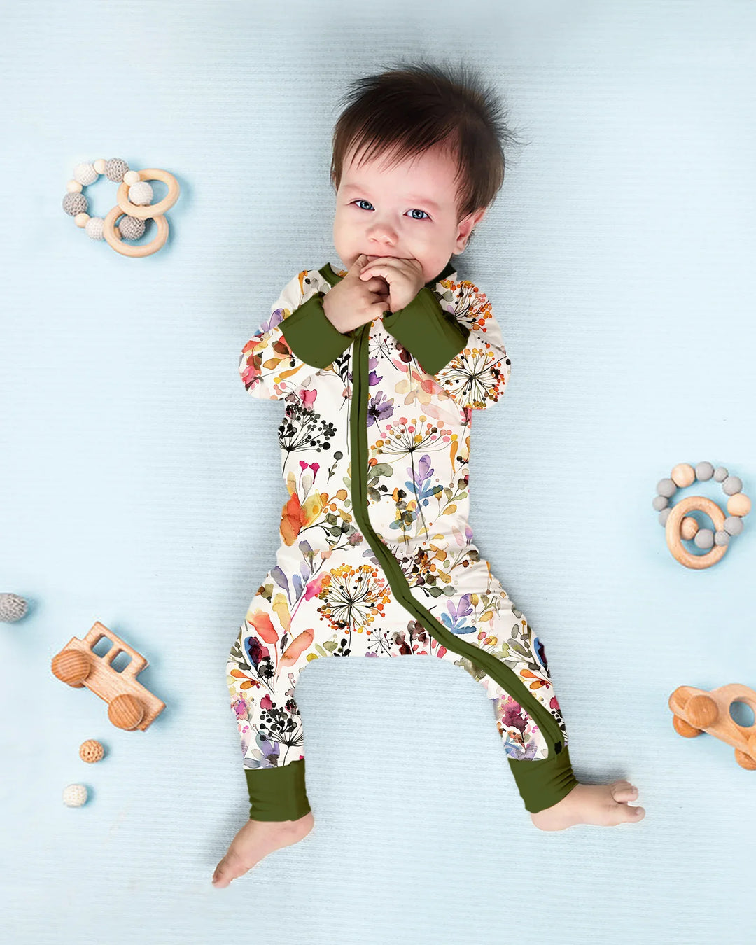 Gerippte Babykleidung mit individuellem Foto - Weich &amp; Skizzenhaft
