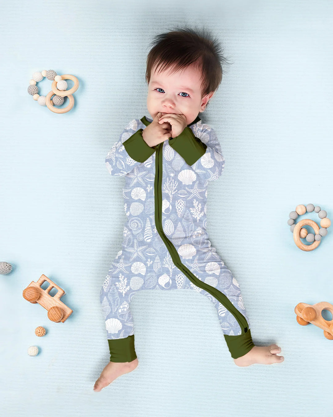 Gerippte Babykleidung mit individuellem Foto - Weich &amp; Skizzenhaft