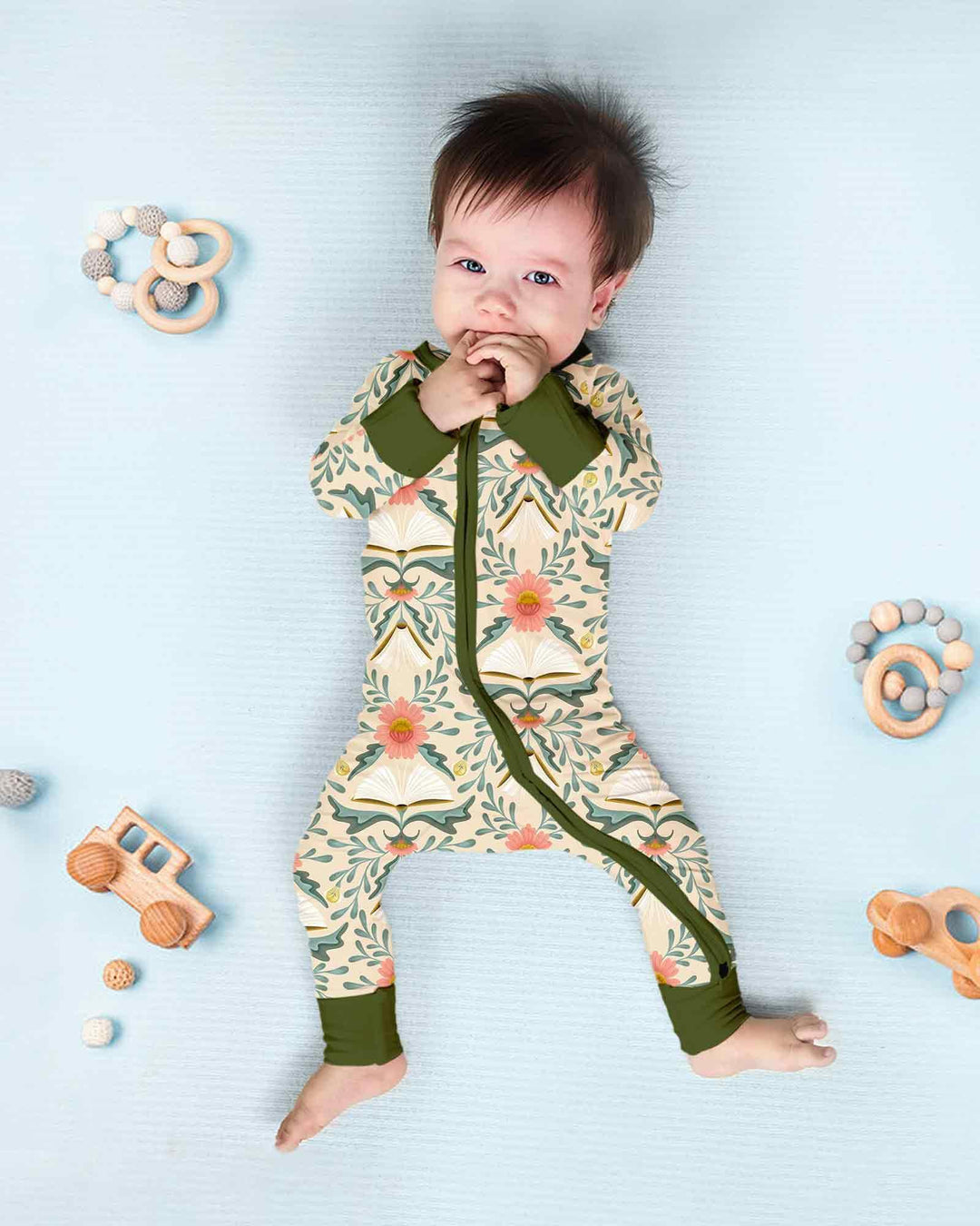 Gerippte Babykleidung mit individuellem Foto - Weich &amp; Skizzenhaft
