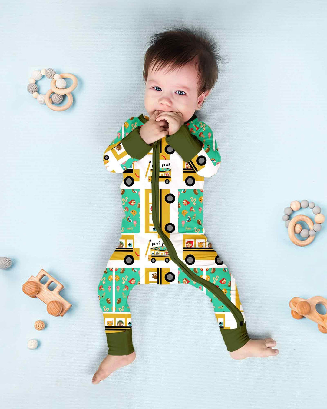 Gerippte Babykleidung mit individuellem Foto - Weich &amp; Skizzenhaft