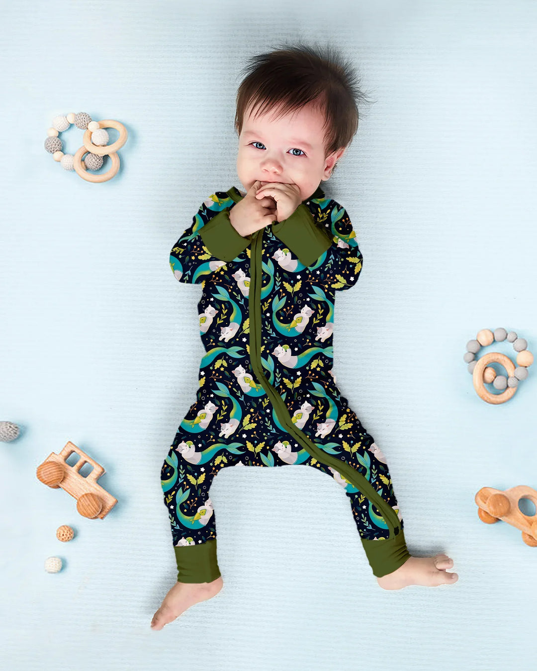 Gerippte Babykleidung mit individuellem Foto - Weich &amp; Skizzenhaft