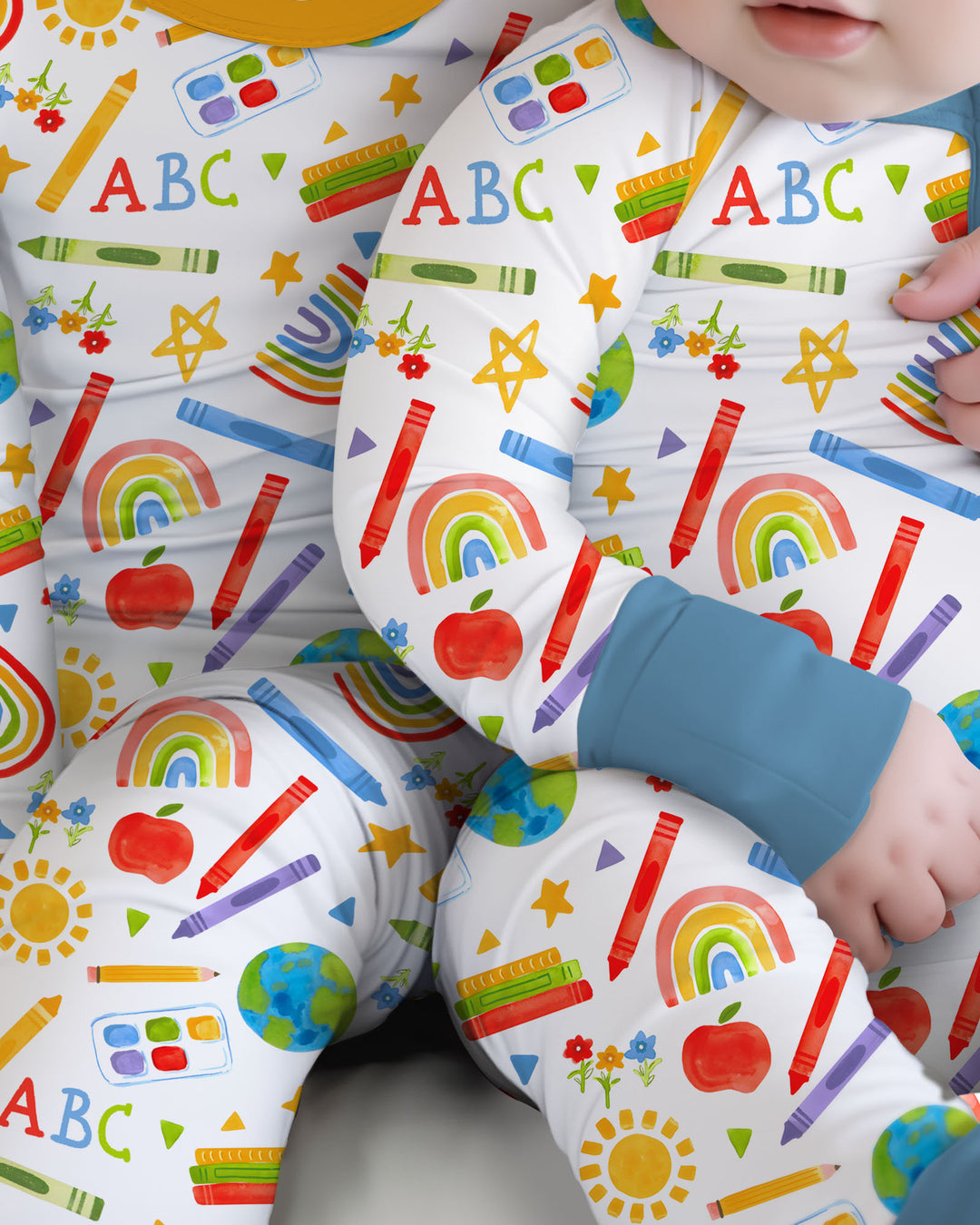 Gerippte Babykleidung mit individuellem Foto - Weich &amp; Skizzenhaft